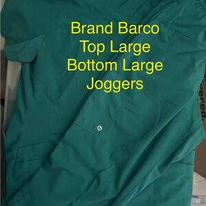 Barco Uniforms Teal Green Women's Scrub Top and Joggers Set